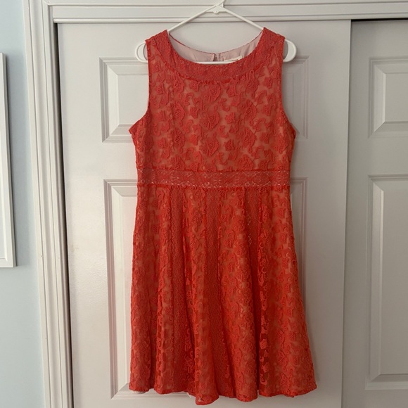 Sundance Dresses & Skirts - Sundance Coral Lace Mini Dress